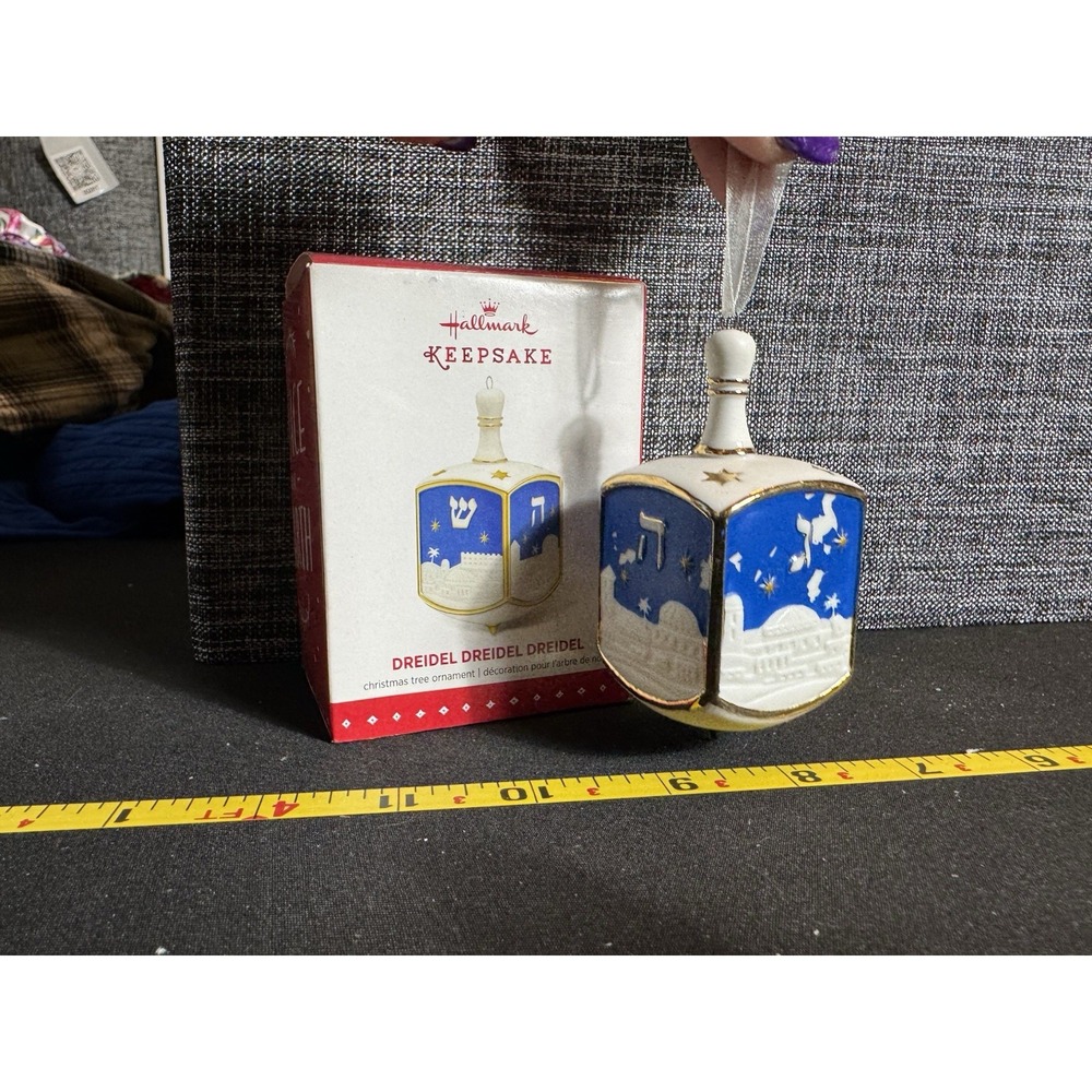 2015 Hallmark Keepsake Dreidel Dreidel Dreidel Ornament Hanukkah Lot Of 3 Flaw